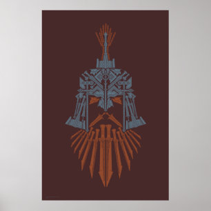 Dwarven Weapons Helmet Icon Poster