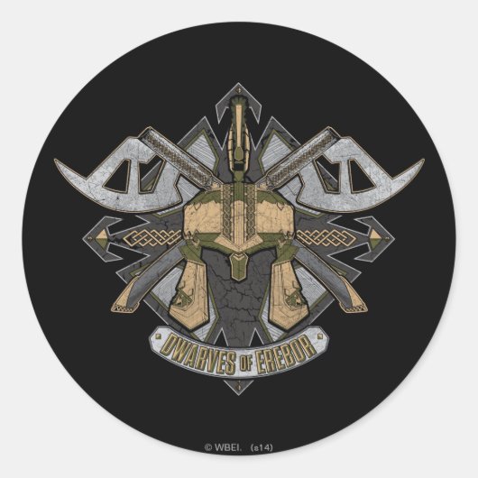 Dwarves of Erebor Ronde Sticker (Voorkant)