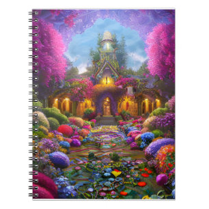 Dwase Tuin Vol met Bloemen Notitieboek