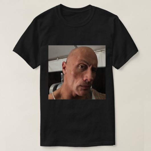 Dwayne The Rock Johnson wenkbraw verhoogt meme Cla T-shirt (Design voorkant)