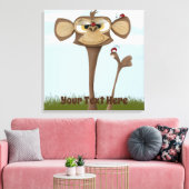 Dwaze Aap en Lieveheersbeestjes Canvas Afdruk (Insitu (Woonkamer))