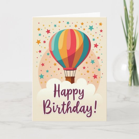 Dwaze Ballon Ster Kaart (Voorkant)