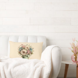 Dwaze Bloemen in een Potplant Cute Kussen