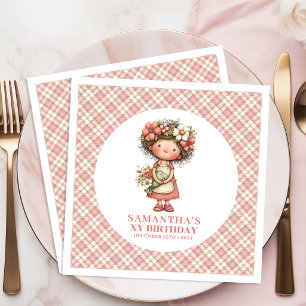 Dwaze Blush Fee Kute 3e Verjaardagsfeest Servetten