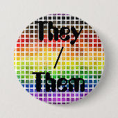 Dwaze Boho Schotse Regenboog Pride Vlag Ronde Button 7,6 Cm (Voorkant)