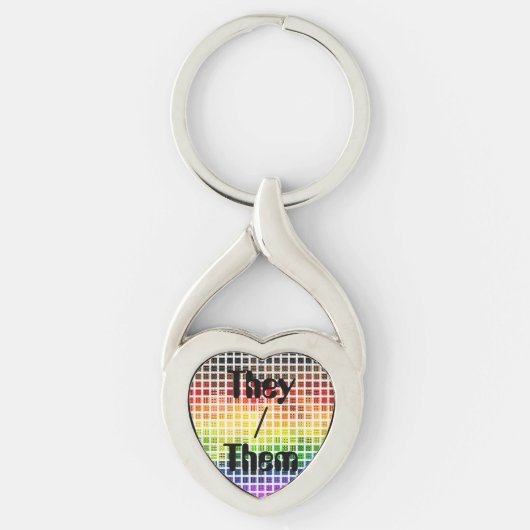 Dwaze Boho Schotse Regenboog Pride Vlag Sleutelhanger (Voorkant)