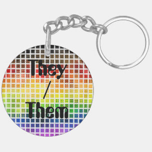 Dwaze Boho Schotse Regenboog Pride Vlag Sleutelhanger