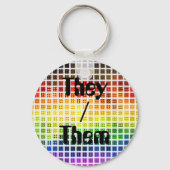 Dwaze Boho Schotse Regenboog Pride Vlag Sleutelhanger (Achterkant)