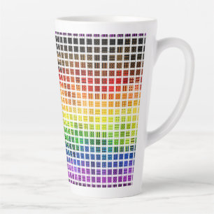 Dwaze Boho Schotse ruit Kleurrijke Homoseksuele Re Latte Mok
