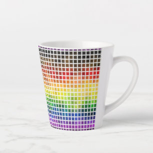 Dwaze Boho Schotse ruit Kleurrijke Homoseksuele Re Latte Mok