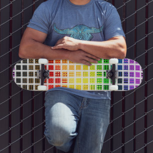 Dwaze Boho Schotse Rut Kleurrijke Homoseksuele Reg Persoonlijk Skateboard