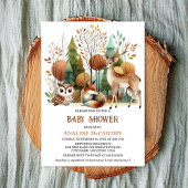 Dwaze bos-babyshower kaart