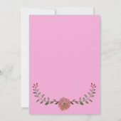 Dwaze Bos Teddybeer Roze Baby Shower Kaart (Achterkant)