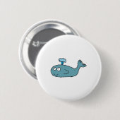 dwaze cartoon walvis ronde button 5,7 cm (Voorkant /achterkant)