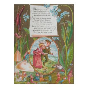 Dwaze Funky Retro Valentijnkaart, Kate Greenway Perfect Poster