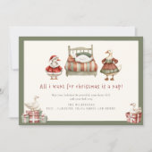 Dwaze Gans humor kerst wenskaart Feestdagenkaart (Voorkant)