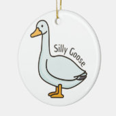 Dwaze gans keramisch ornament (Links)