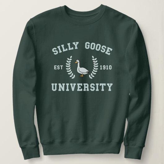 Dwaze Gekke Goose University Meme Trui (Design voorkant)