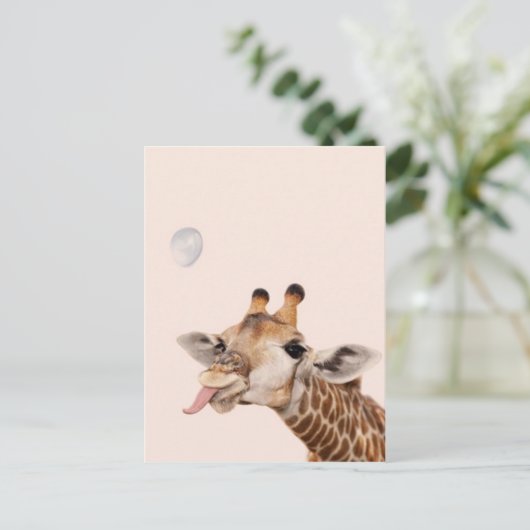 Dwaze Giraffe Briefkaart (Staand voorkant)