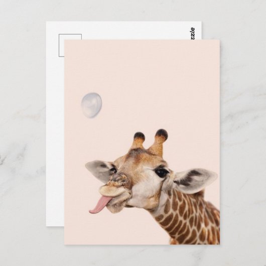 Dwaze Giraffe Briefkaart (Voorkant / Achterkant)