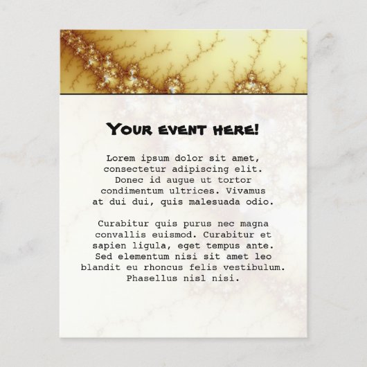 Dwaze Goud - Fractale Kunst Flyer (Voorkant)