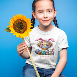 Dwaze Hond Met Konijnenoren Leest Een Boek Kinder Shirts