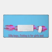 "Dwaze jongens..." Roze Camo Forel Bureaumat (Keyboard & Muis)