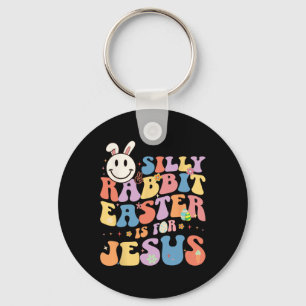 Dwaze Konijn Pasen Is Voor Jezus Schattig Konijn C Sleutelhanger