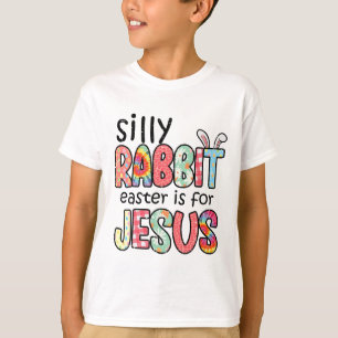 Dwaze Konijn Pasen Voor Jezus Religieuze Meisjes K T-shirt