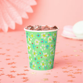 Dwaze Pastel Madeliefjes Bloemrijke Feest Papieren Bekers