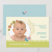 Dwaze Pauw Foto Geboorteaankondigingskaart Aankondiging (Voorkant / Achterkant)