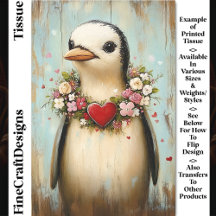 Dwaze Pinguïn, Bloemenguirlande Hart CH7 Découpage