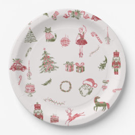Dwaze rode kerst baby shower papieren borden bordje
