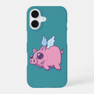 Dwaze Schattige Vliegende Biggetje Liefje iPhone 16 Hoesje