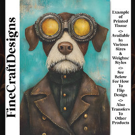 Dwaze Steampunk Schattige Hond Met Beschermbril Z2 Tissuepapier