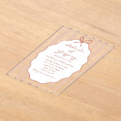 Dwaze Strepen Handgeschilderde Huwelijks- Acryl Uitnodigingen (Laagn)