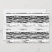 Dwaze Strepen Zwart Wit Foto Kerstmis Feestdagenkaart (Achterkant)