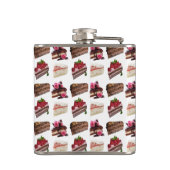 Dwaze Taartliefhebbers Desserts Patroon Dwars Heupfles (Achterkant)