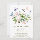Dwaze Vlindertuin Mooie Lente Baby Shower Kaart (Voorkant)