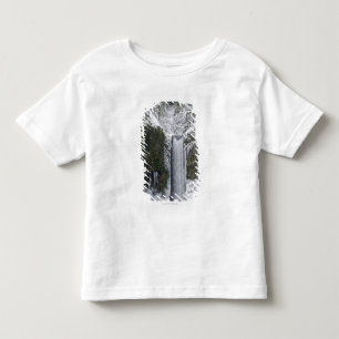 Dwaze waterval Omringd door een sneeuwbos Kinder Shirts