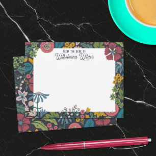 Dwaze Wilde Tuin Bloemen Van Mijn Bureau Notitiekaartje