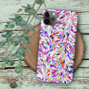 Dwaze zomerkleuren verfspat kunstpatroon iPhone 15 pro max case