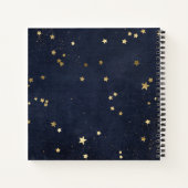Dwazen die dromen citeren gouden sterren marine Ke Notitieboek (Achterkant)