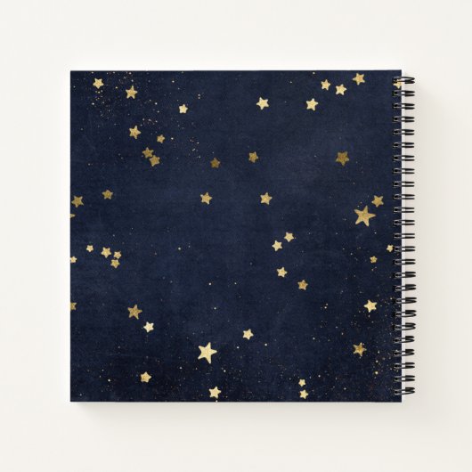 Dwazen die dromen citeren gouden sterren marine Ke Notitieboek (Achterkant)