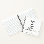 Dwazen die dromen Quote Bold Zwart Wit Keepsake Notitieboek (Binnen)