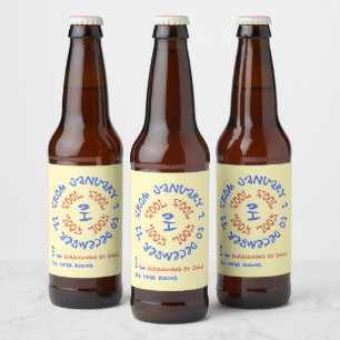 Dwazen het hele jaar door bier etiket