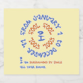 Dwazen het hele jaar door bier etiket (Enkel label)