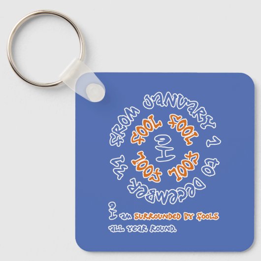 Dwazen het hele jaar door sleutelhanger (Voorkant)