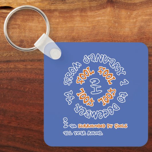 Dwazen het hele jaar door sleutelhanger (Voorkant)