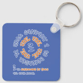 Dwazen het hele jaar door sleutelhanger (Achterkant)